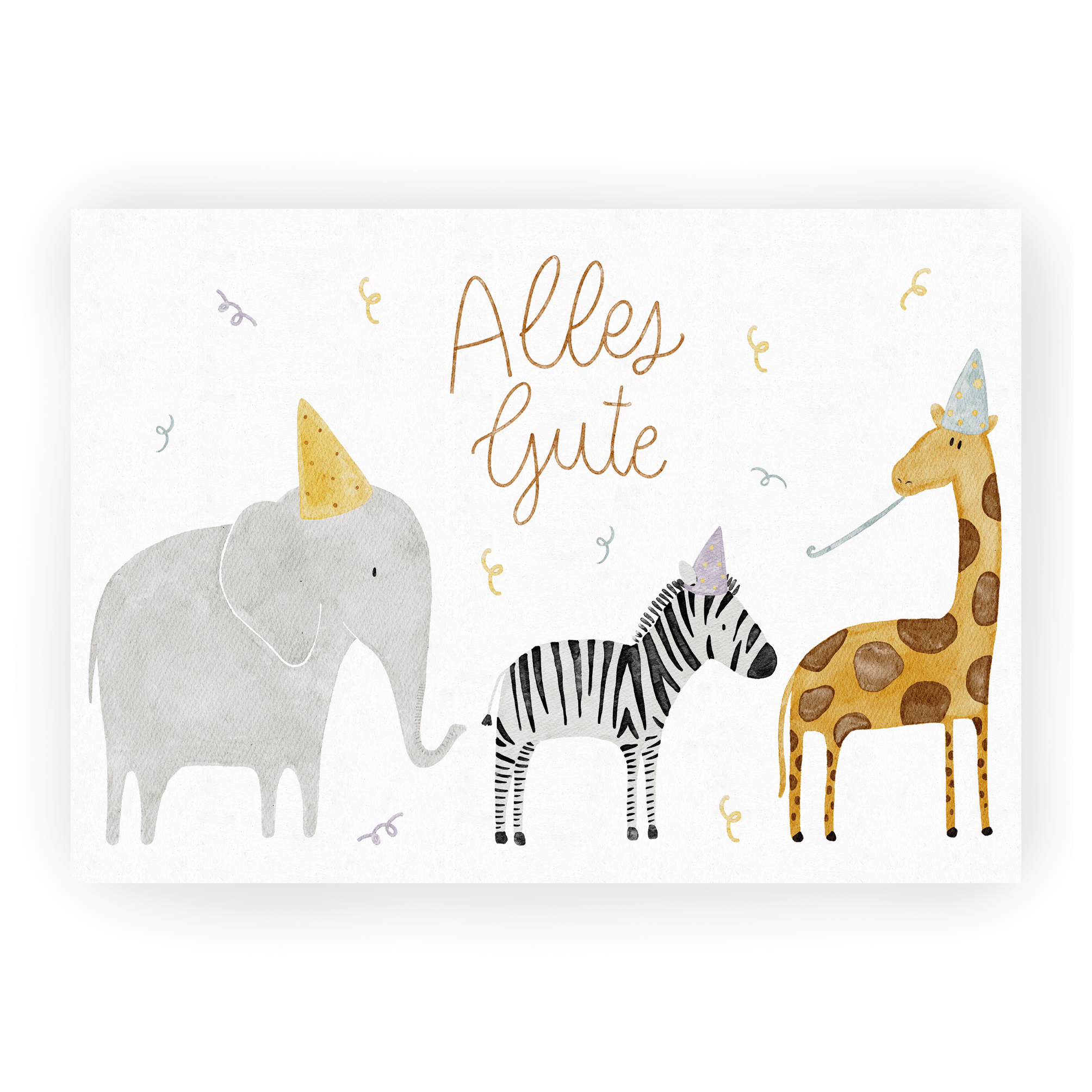 Postkarte Geburtstag Safari